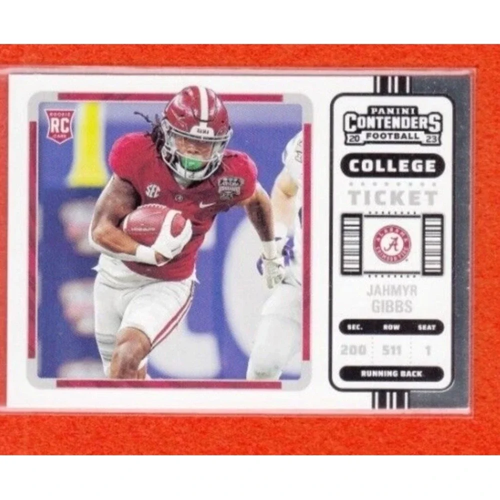 2023 Chronicles Draft Jahmyr Gibbs Contenders College Ticket RC Detroit Lions #8